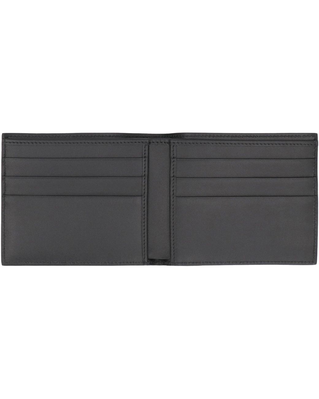 Dolce & Gabbana Black Wallet Calf Leather Flap-Over- & Cardholders for men