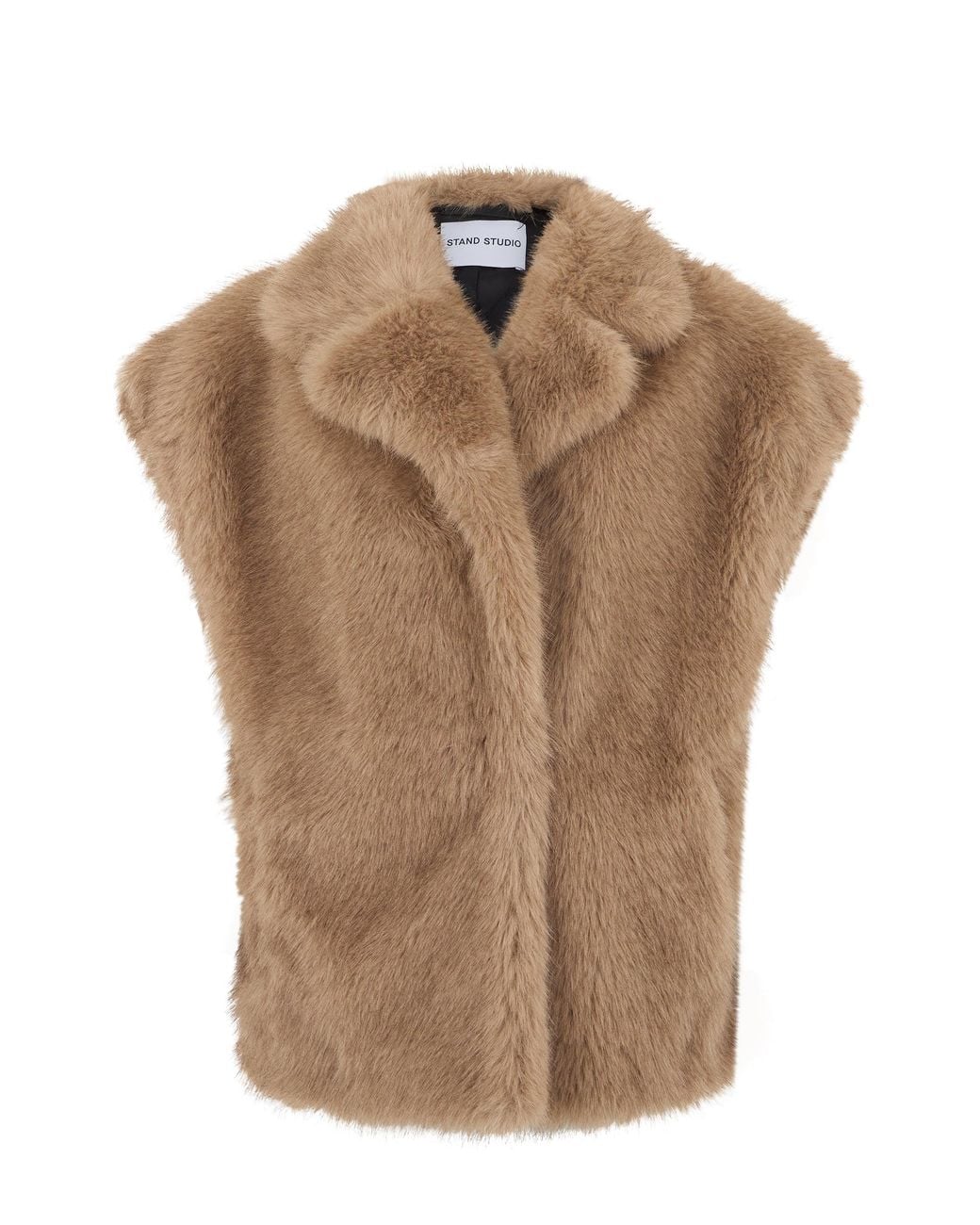 Stand Studio Brown Faux Fur Gilet
