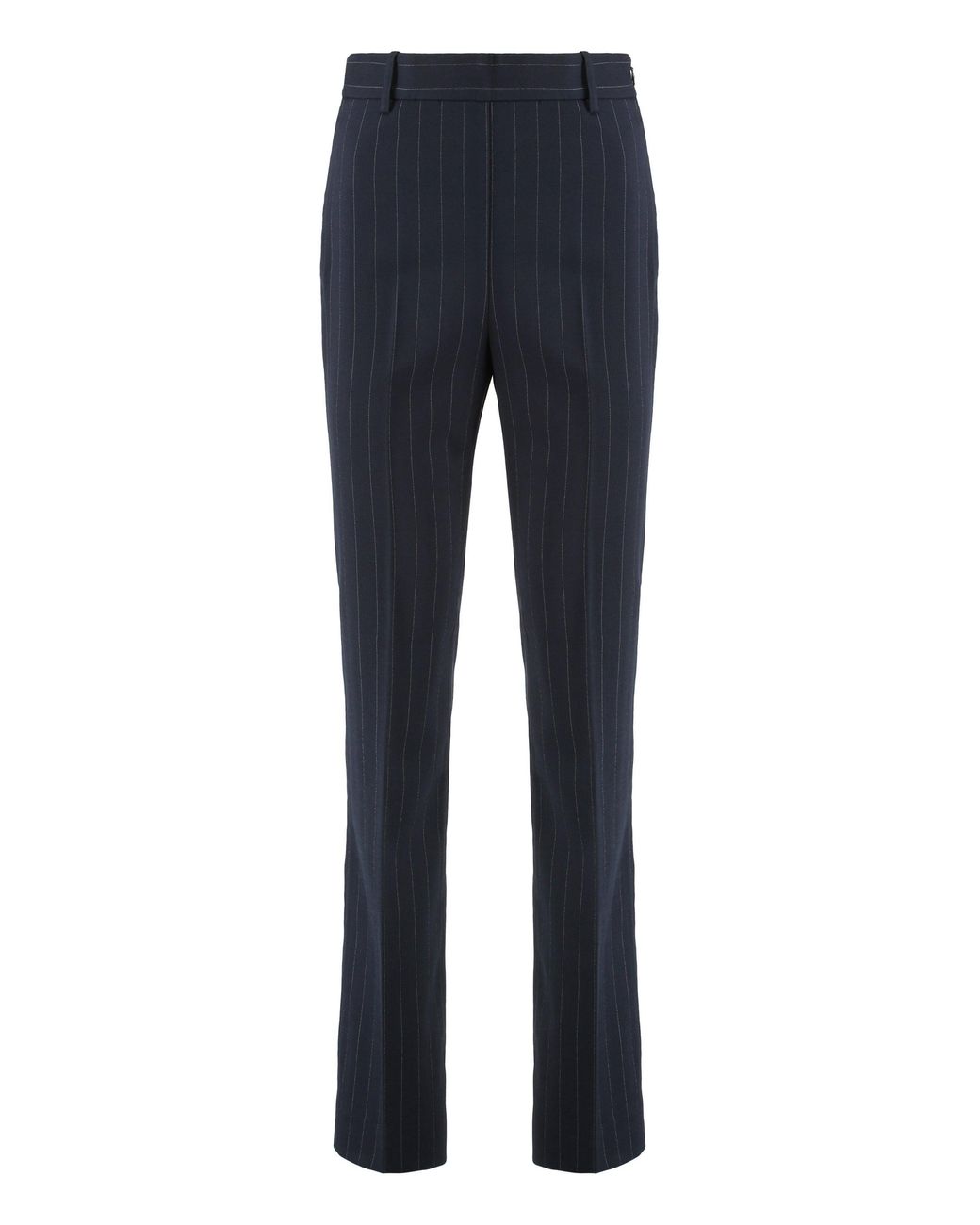 Pinko Blue Straight Chalk-Striped Trousers