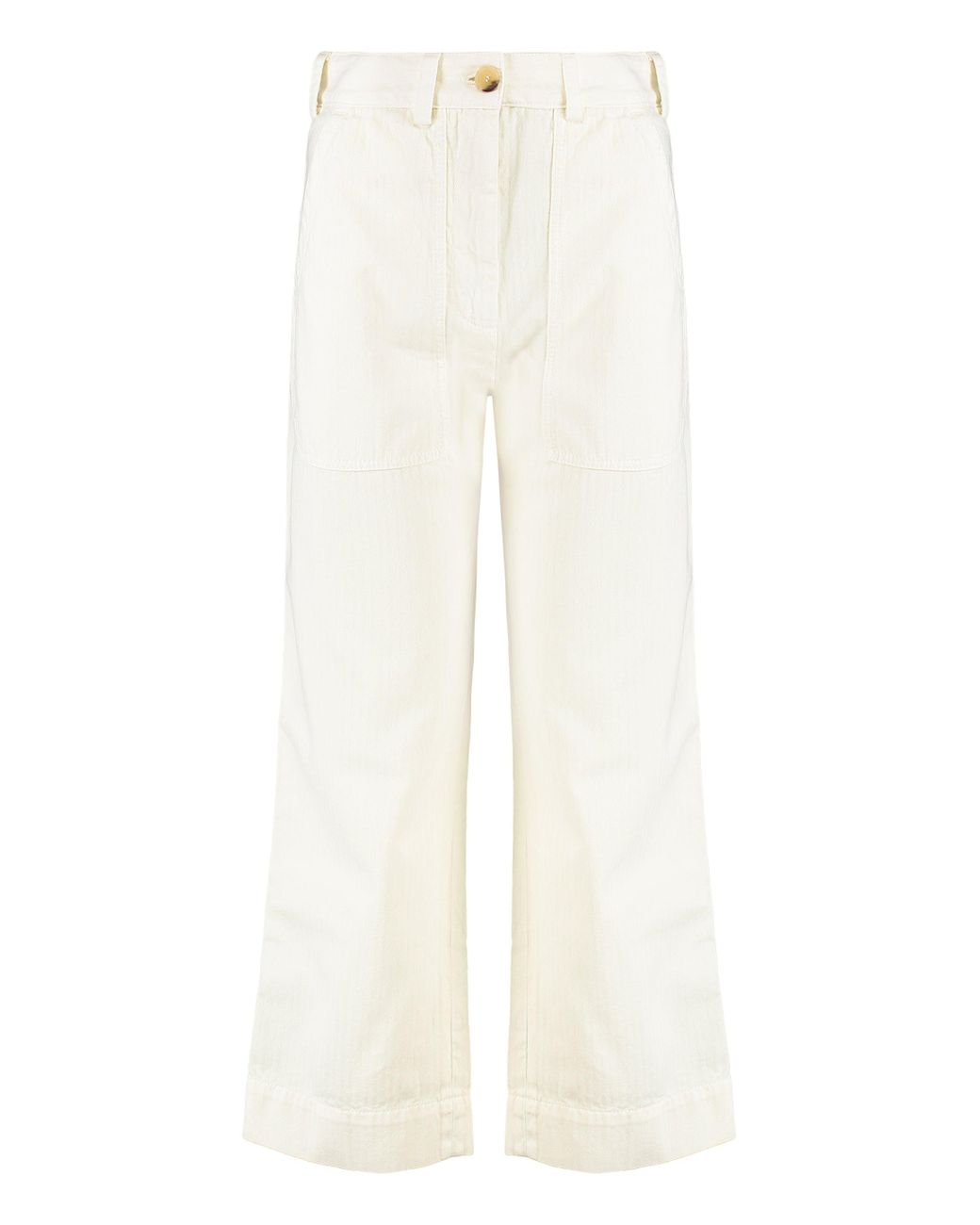Etro White Cotton Trousers