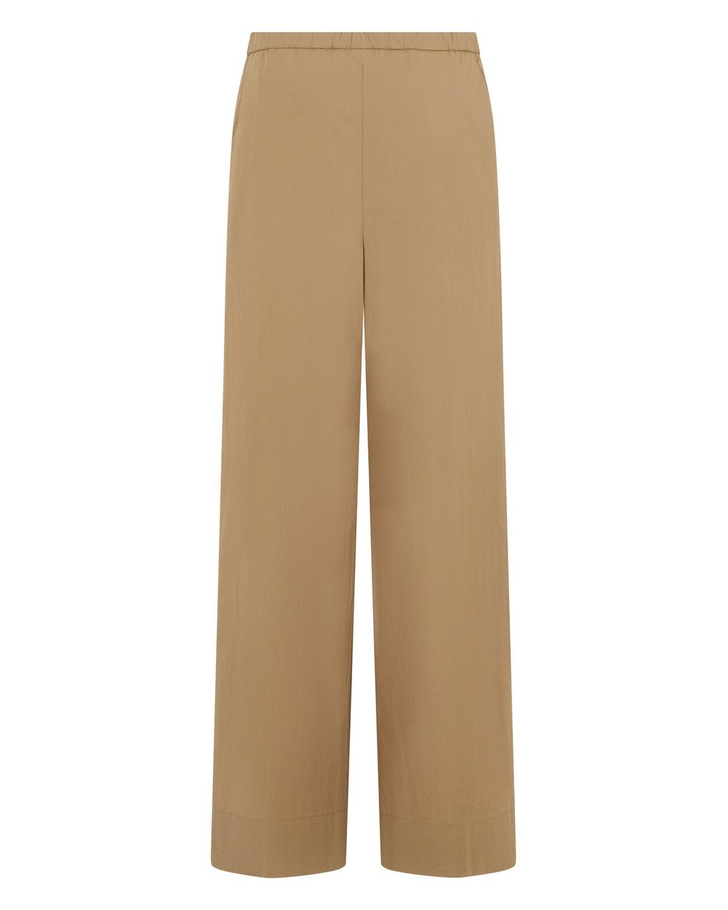 Moncler Natural Wide-Leg Cotton Trousers