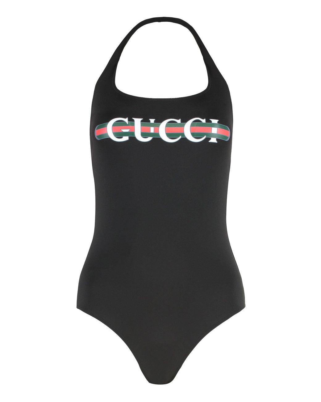 Gucci Black Sparkling Jersey Swimsuit With Print