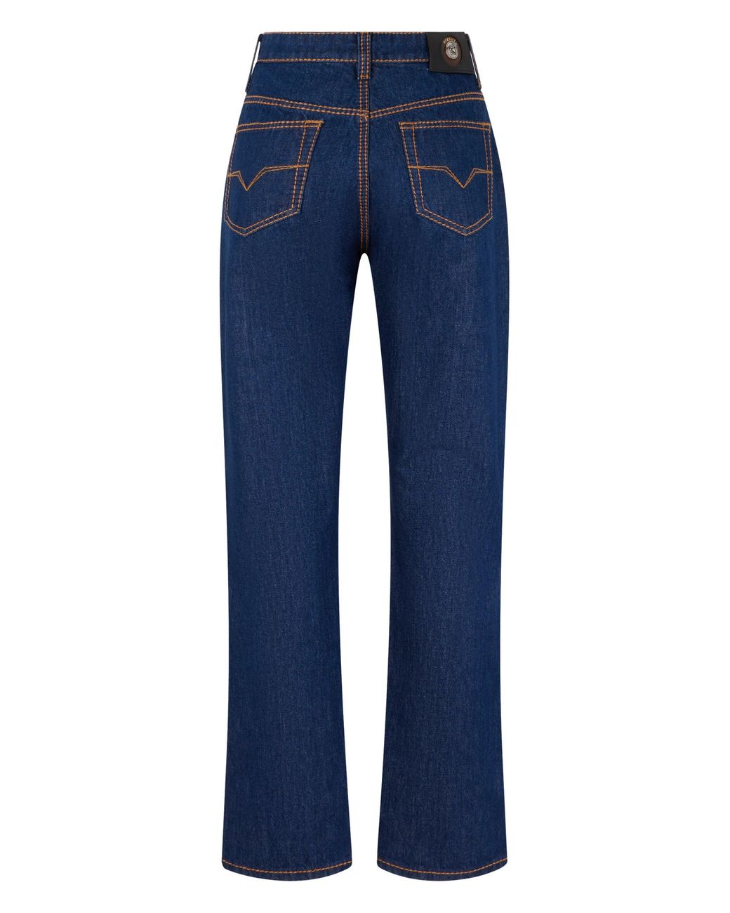 Versace Blue Jeans With Contrasting Stitches