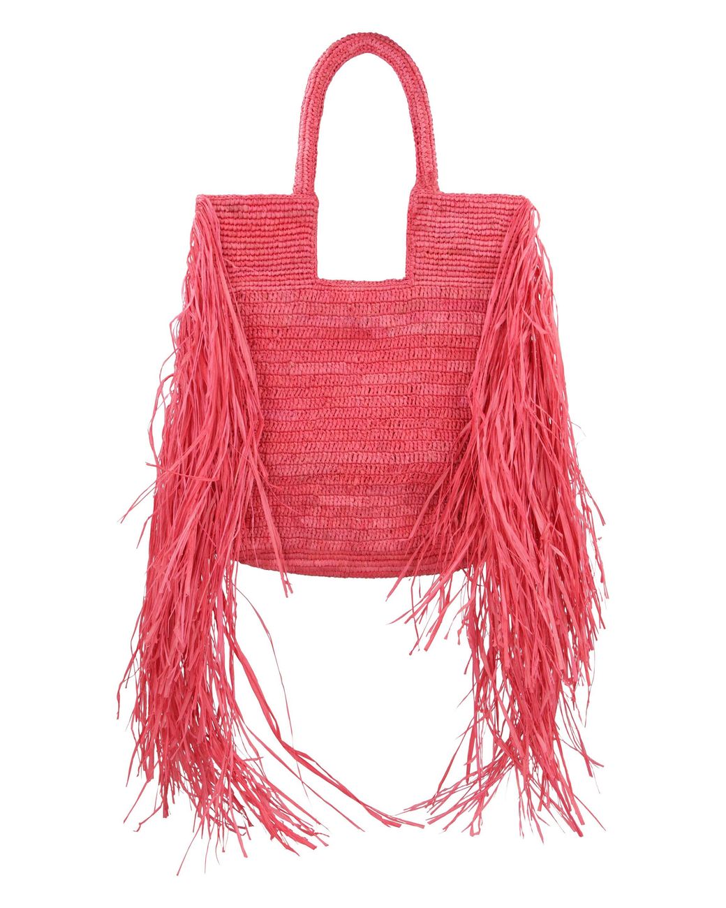 MADE FOR A WOMAN Red Kifafa Frange M Tote Bag