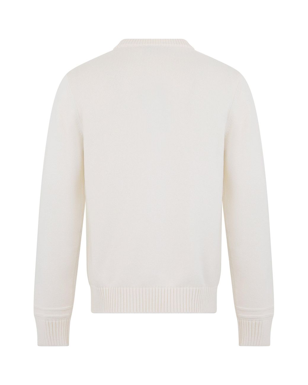 Gucci White Ribbed Wool Sweater for men