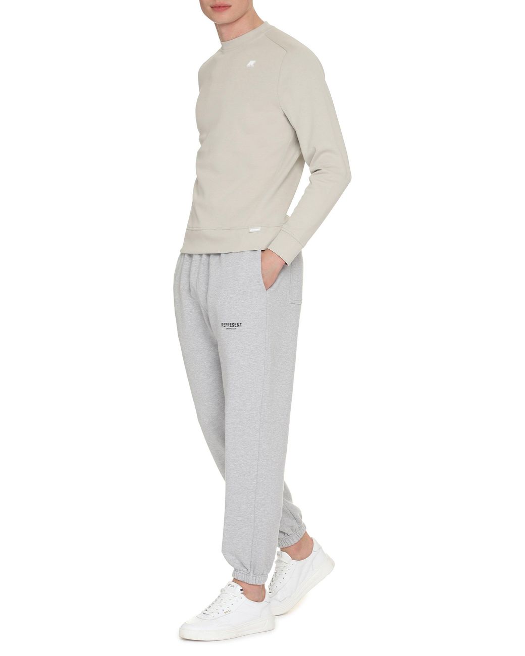 K-Way Gray Medine Logo Sweatshirt for men