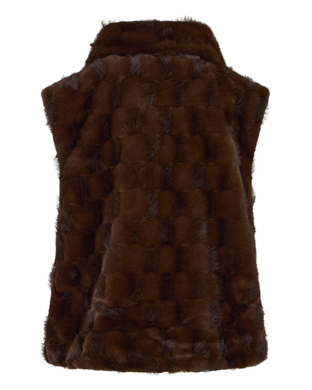 Pinko Brown Faux Fur Gilet