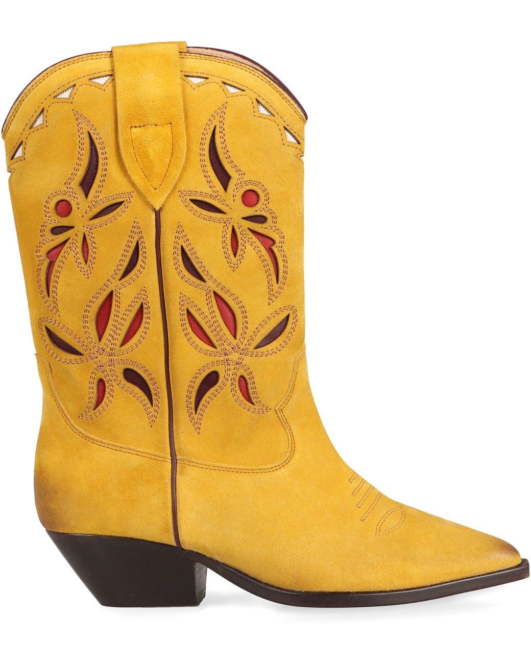 Isabel Marant Yellow Duerto Suede Ankle Boots
