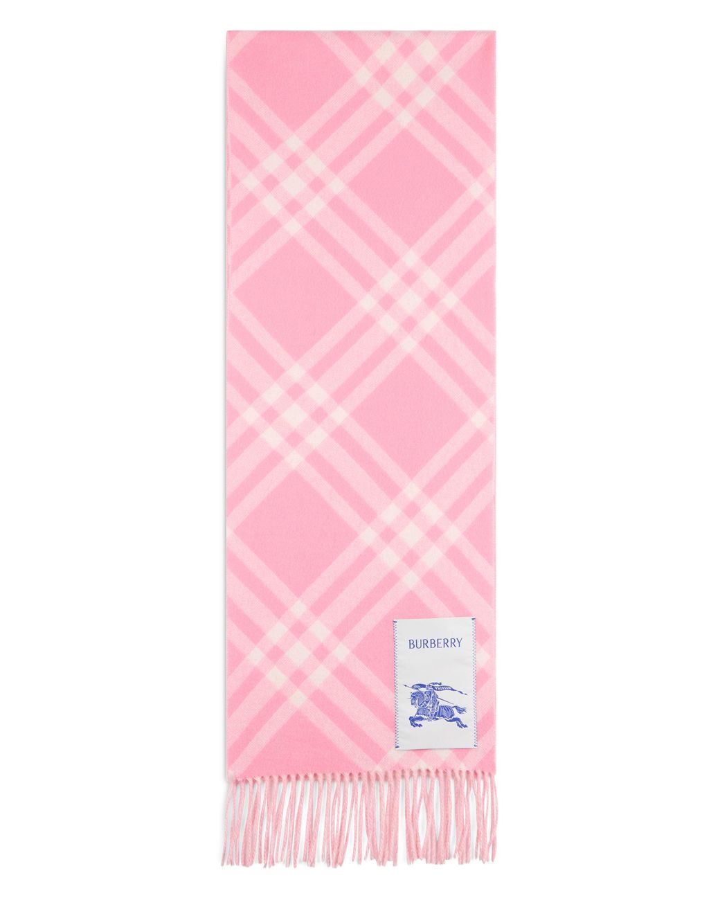 Burberry Pink Tartan Cashmere Scarf