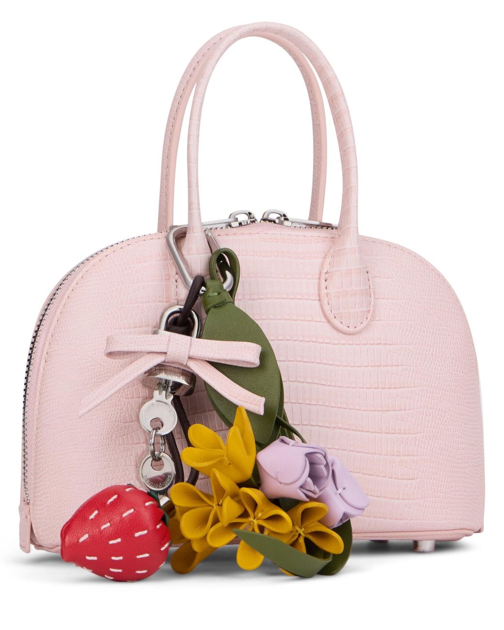 Self-Portrait Pink Mini Handbag With Pendants