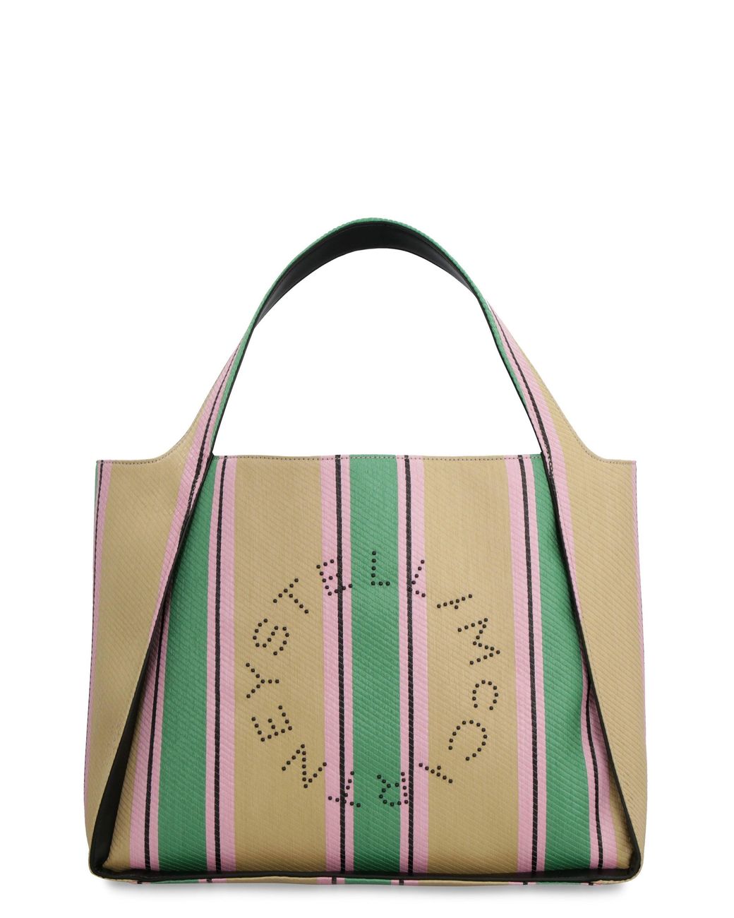 Stella McCartney Multicolor Stella Logo Raffia Tote Bag