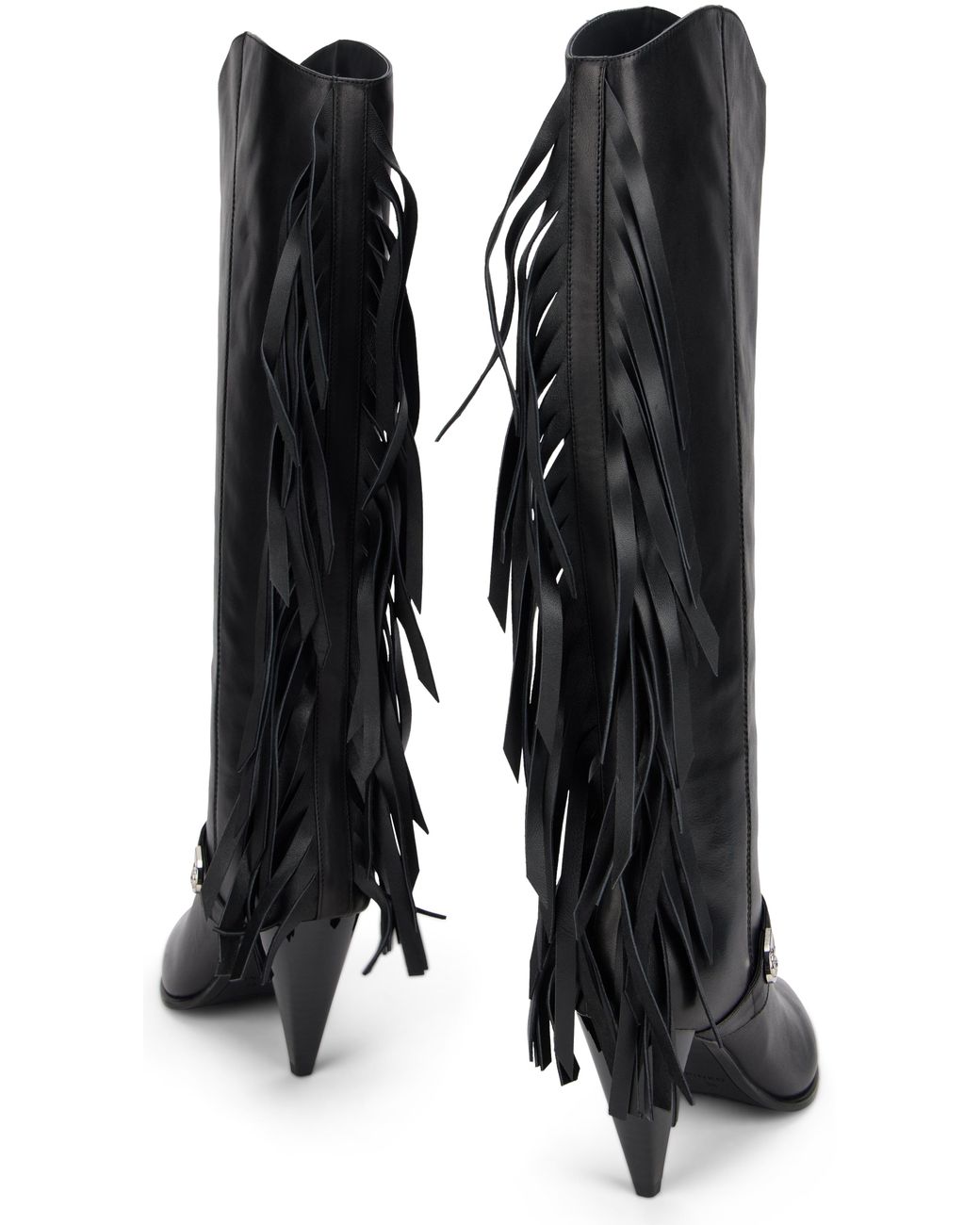Pinko Black Fringe Boots