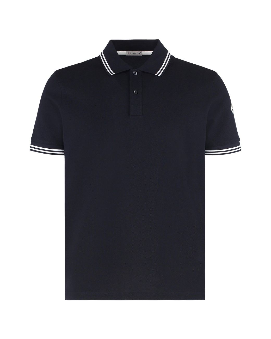 Moncler Black Classic Cotton-Piqué Polo Shirt For for men