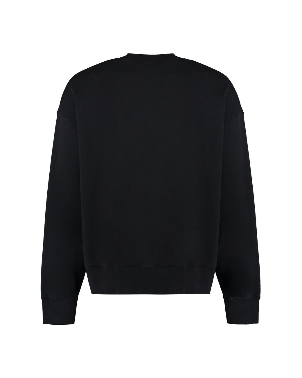 Palm Angels Black Cotton Crew-Neck Sweatshirt for men
