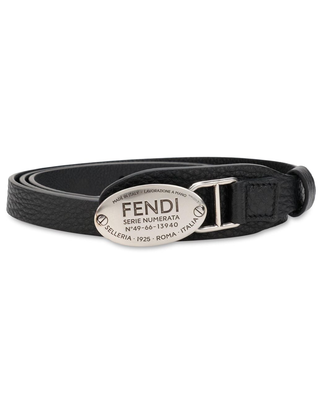 Fendi Black Leather Belt