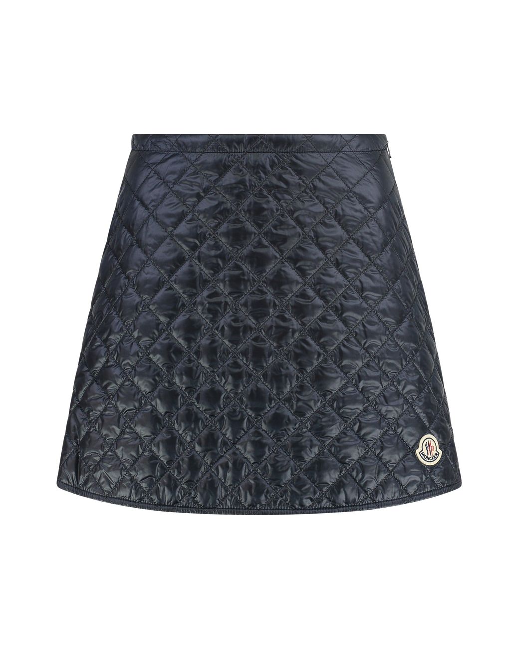 Moncler Blue Quilted Nylon Skirt Polyamide; Polyester