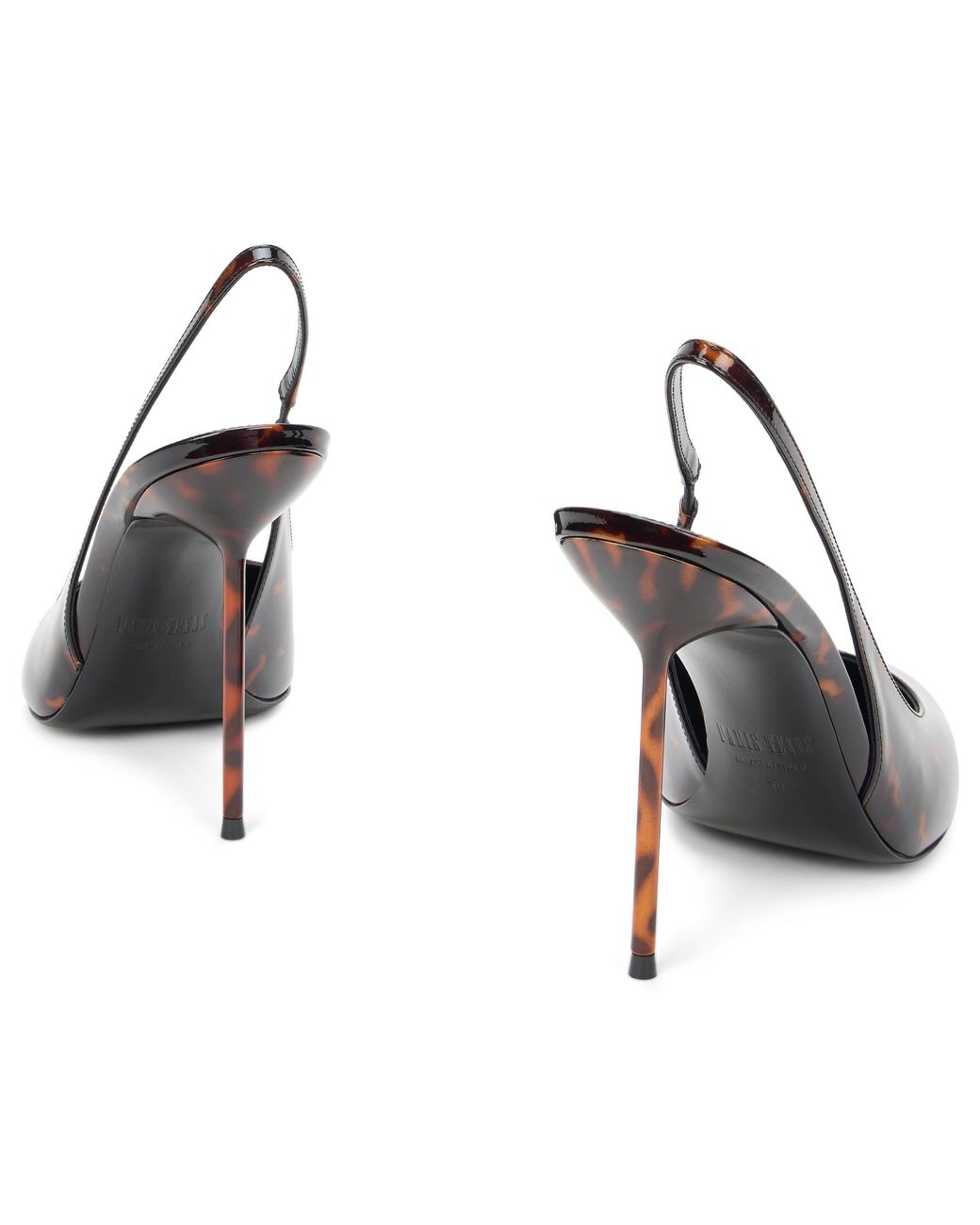 Paris Texas Black Slingback With High Heel