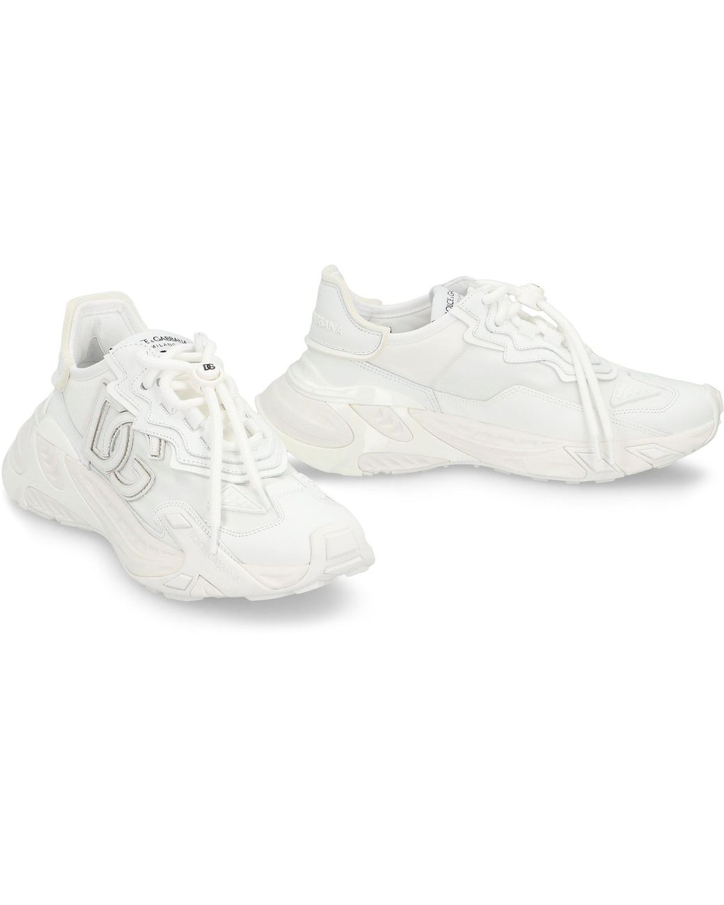 Dolce & Gabbana White Day Faster Low-Top Sneakers Upper: Viscose Trainers