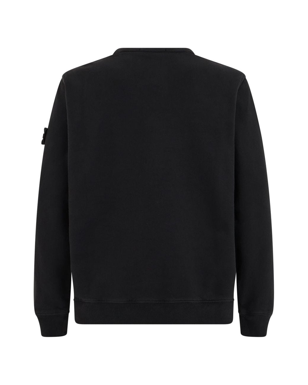 Stone Island Black Crewneck Sweater Cotton Sweatshirts for men