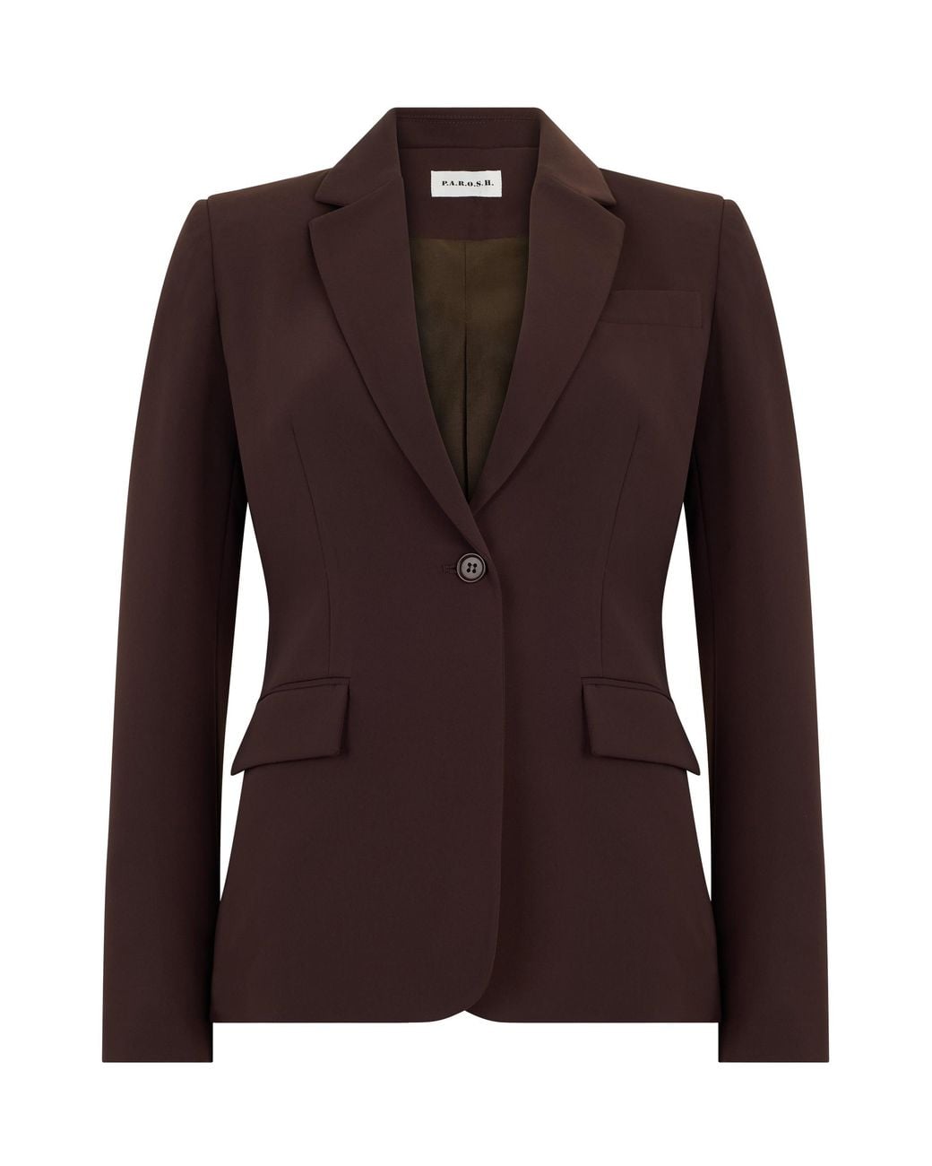 P.A.R.O.S.H. Brown Single-Breasted Blazer