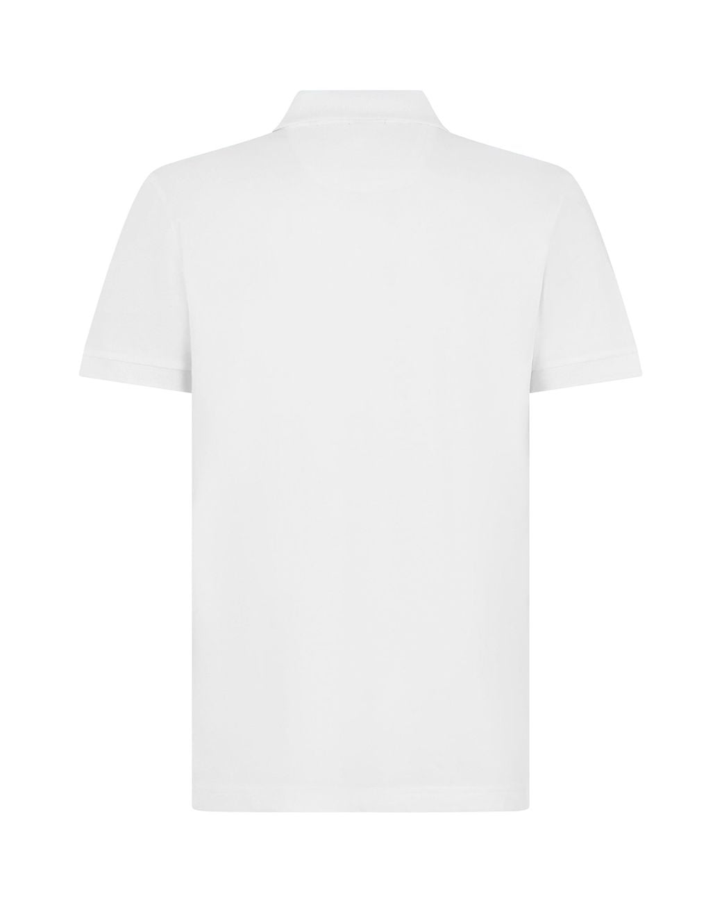 Boss White Pique Cotton Polo for men