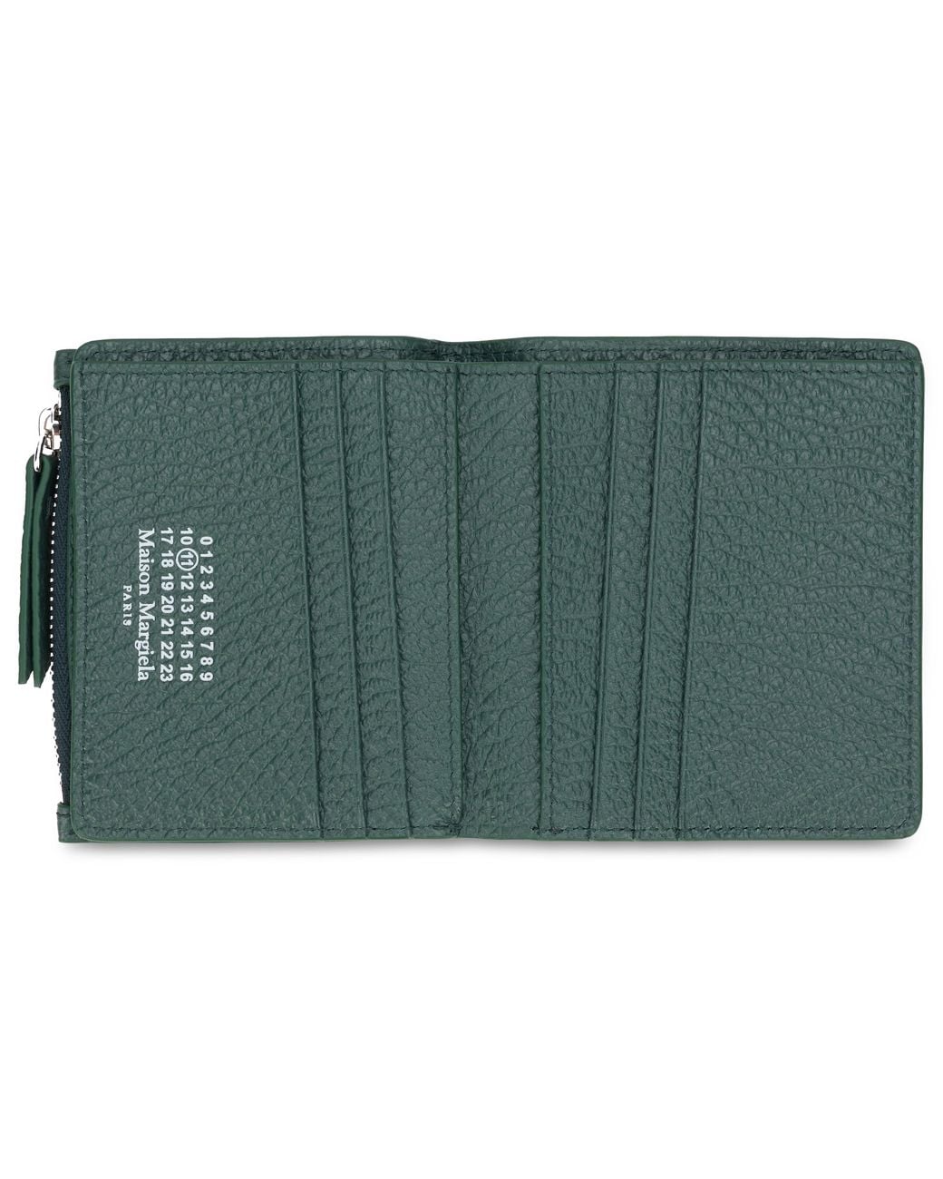 Maison Margiela Green Wallet With Zipper