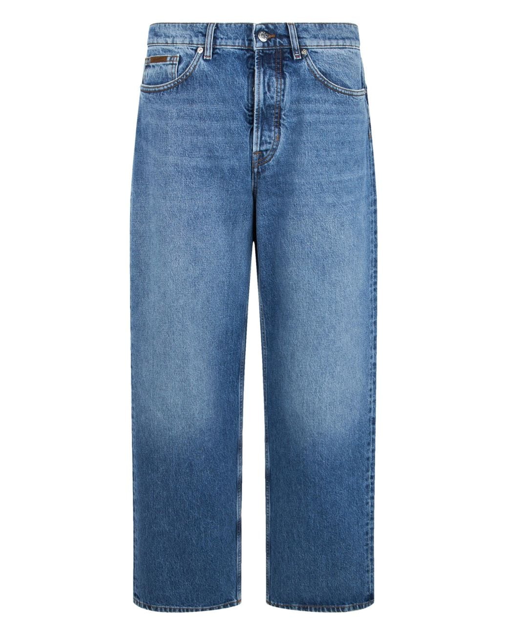 Moncler Blue Straight Fit Jeans for men