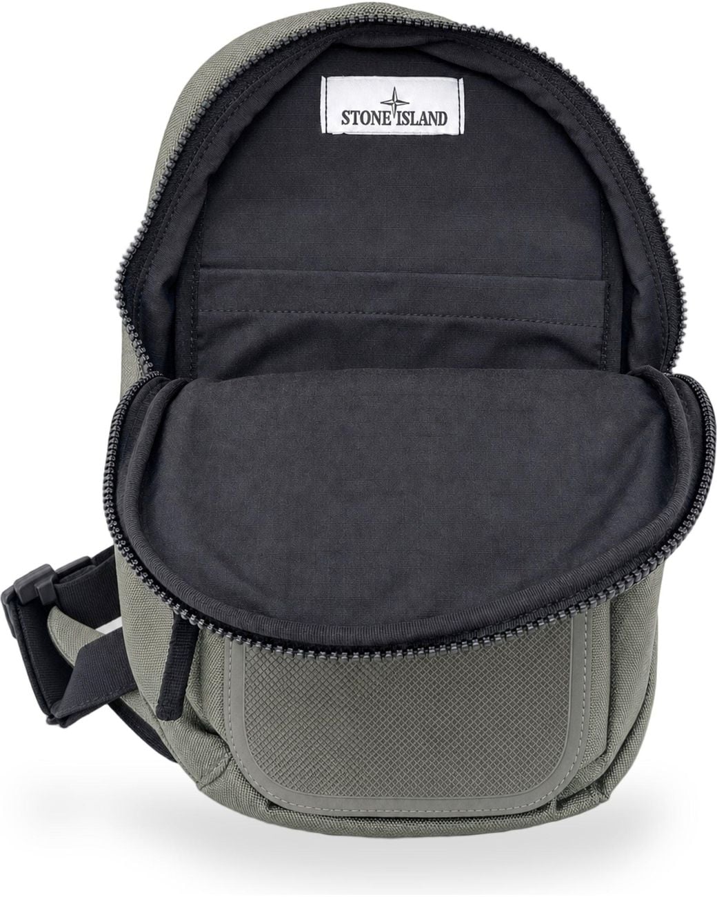 Stone Island Gray Canvas Backpack for men
