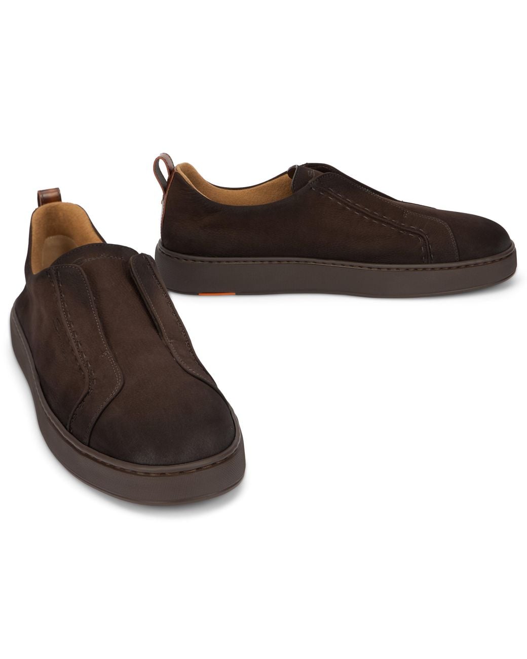 Santoni Black Slip-On for men