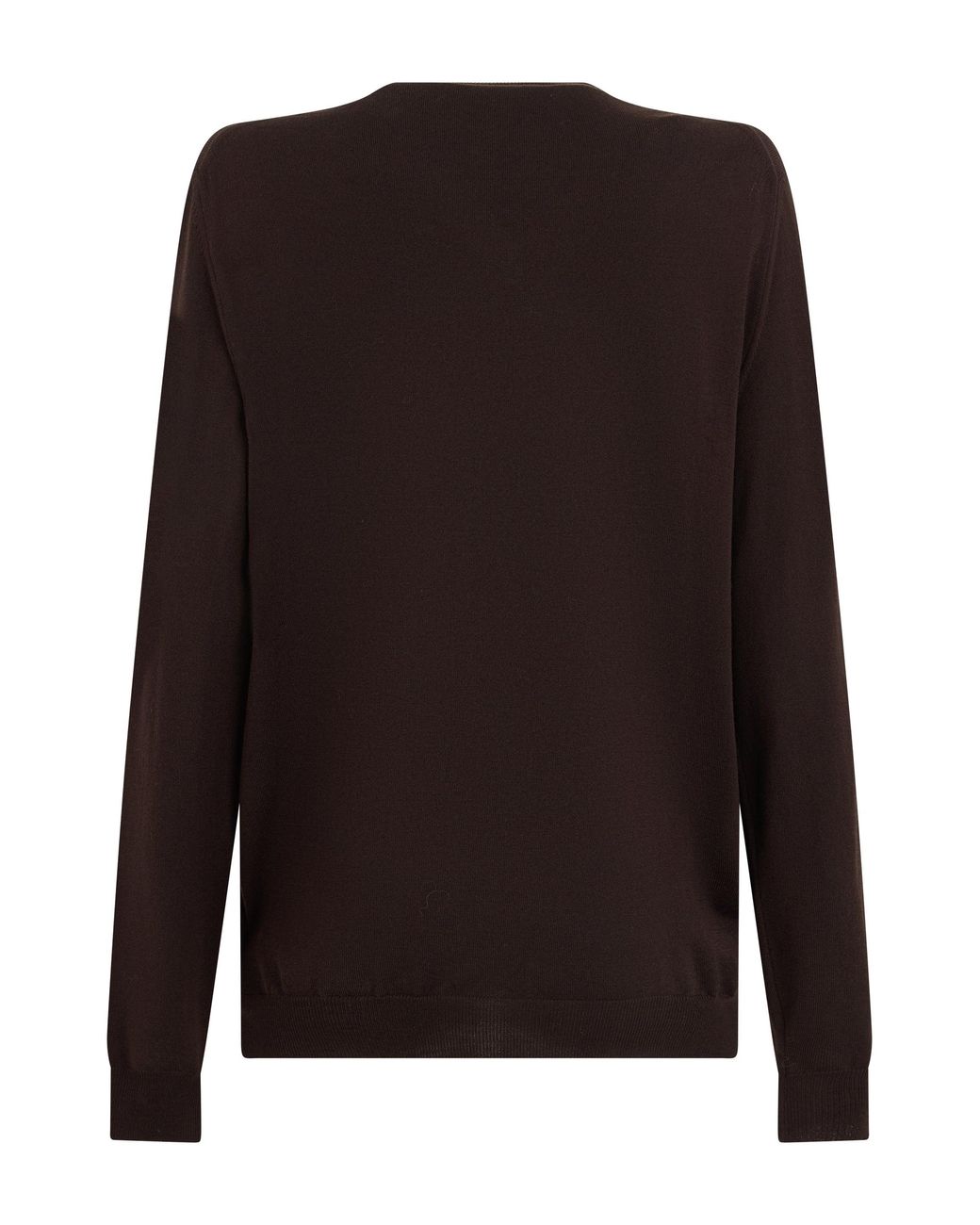 Slowear Brown Virgin Wool Sweater With V-Neck for men