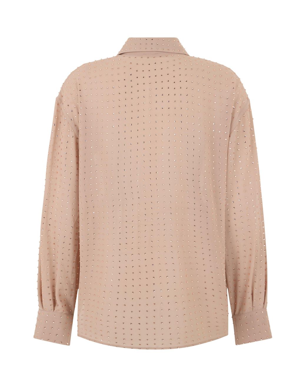 Pinko Pink Georgette Blouse With Rhinestones