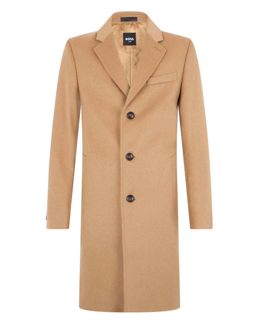 Boss Natural Wool And Cashmere Coat for men