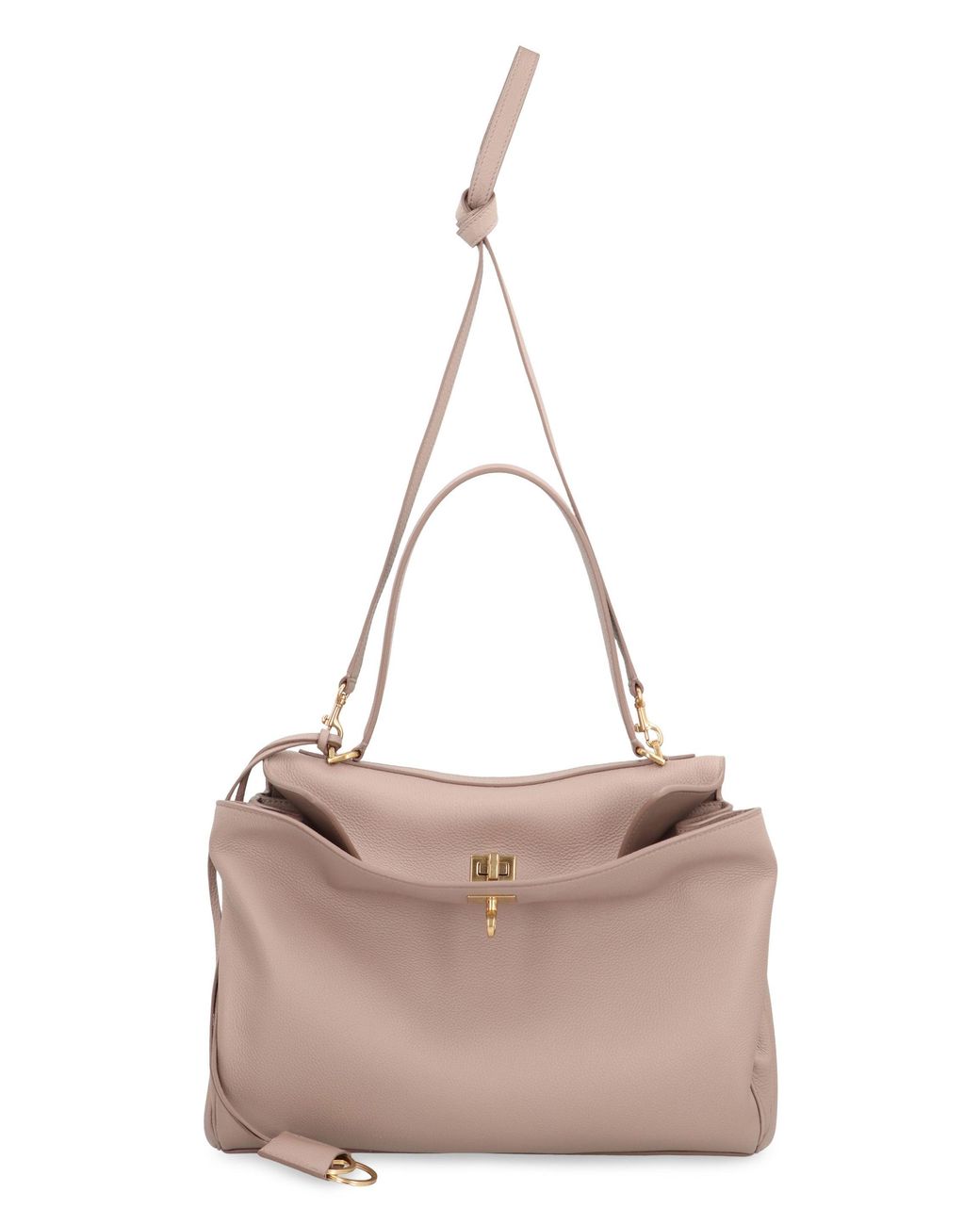 Balenciaga Pink Rodeo Media Leather Bag