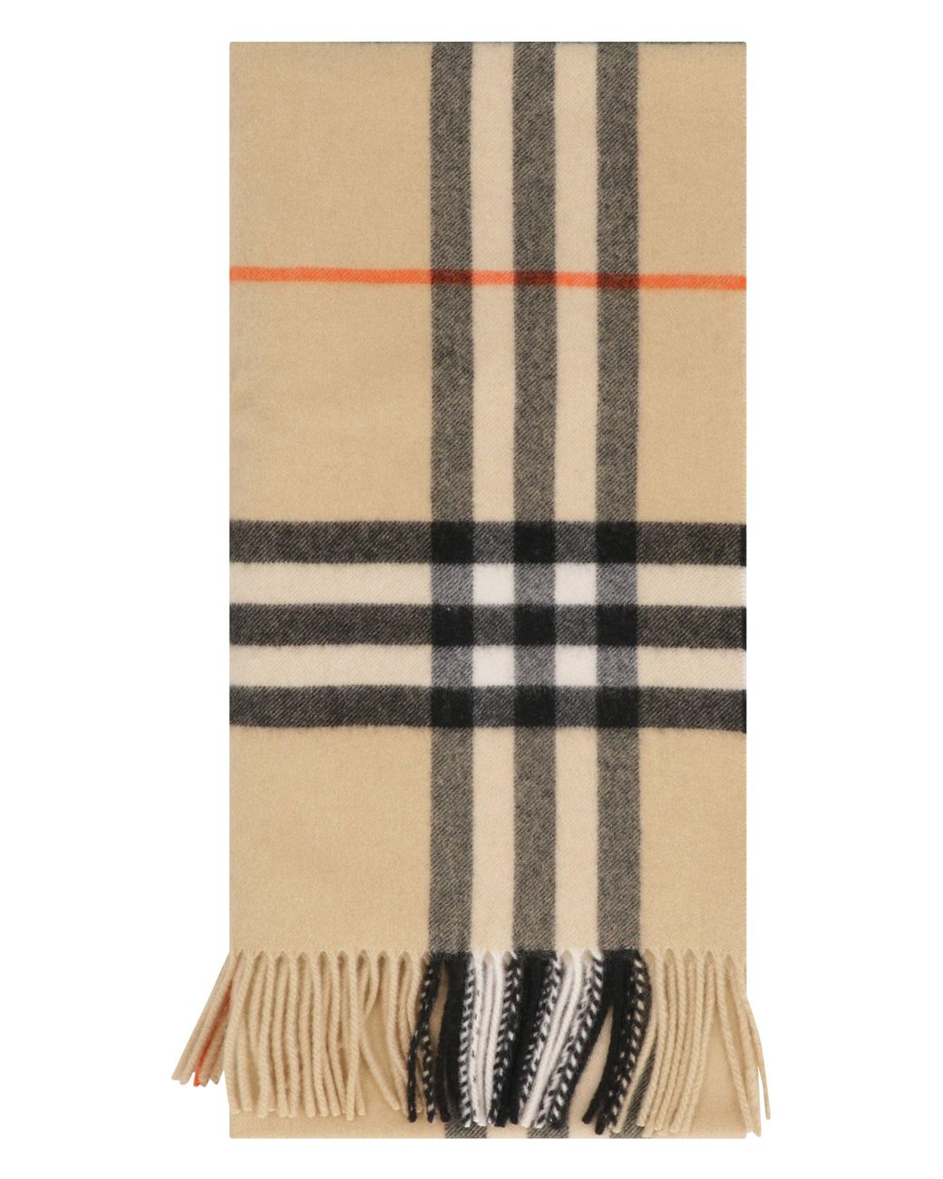 Burberry Natural Checked Cashmere Scarf for men