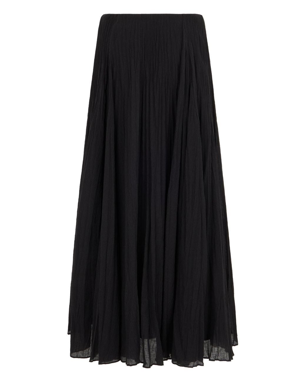 Vince Black Long Pleated Skirt