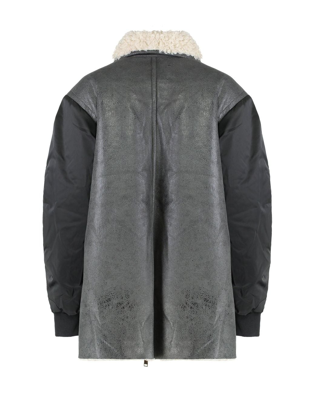 Isabel Marant Gray Oversized Jacket With Contrast Collar Polyester