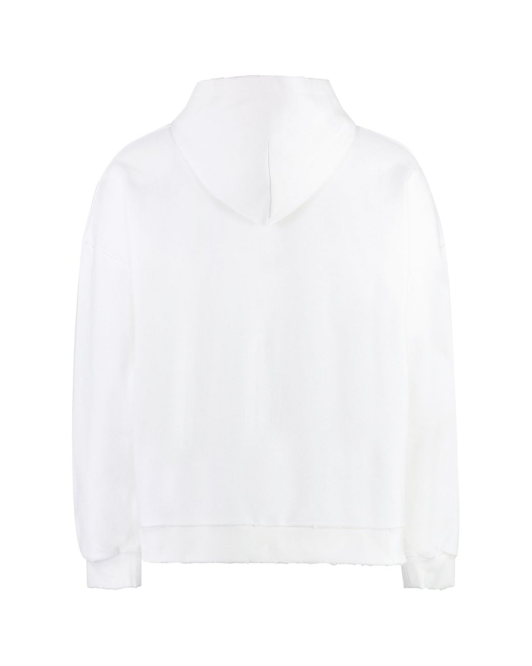 Palm Angels White Full-Zip Cotton Hoodie for men