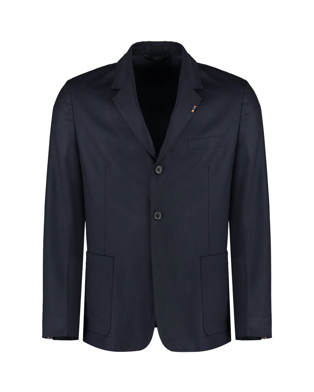Paul Smith Blue Wool-Cashmere Blend Two-Button Blazer For for men