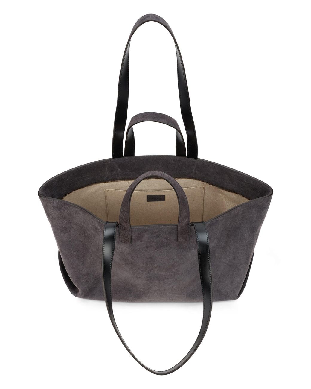 A.P.C. Black Suede Tote Bag