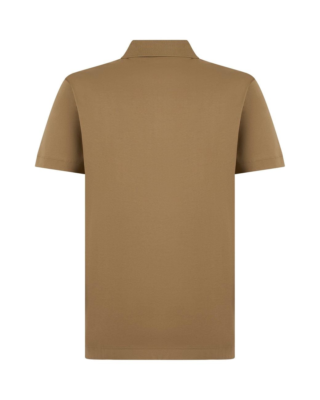 Boss Brown Cotton Polo With Logo for men