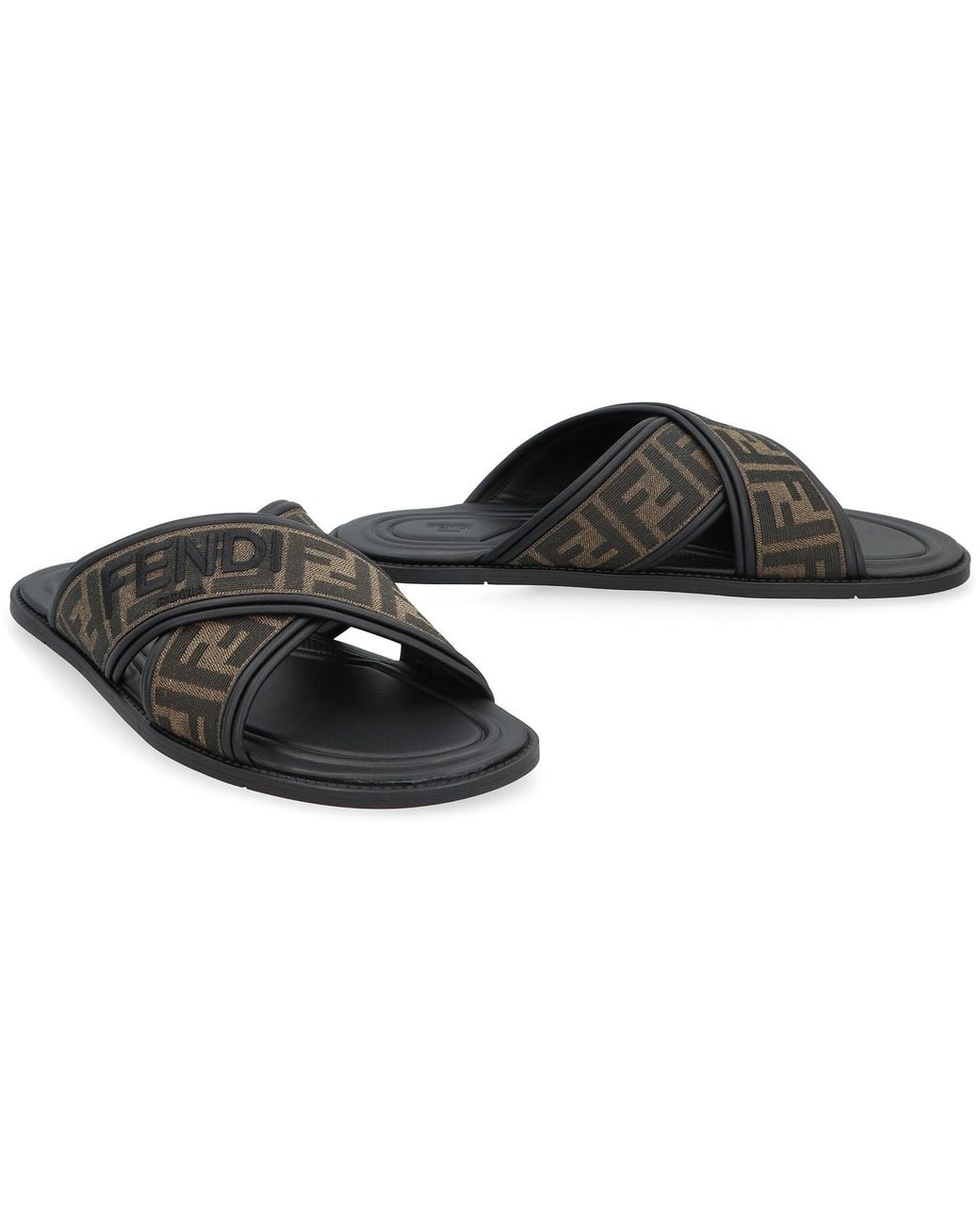 Slide di Fendi in Black da Uomo