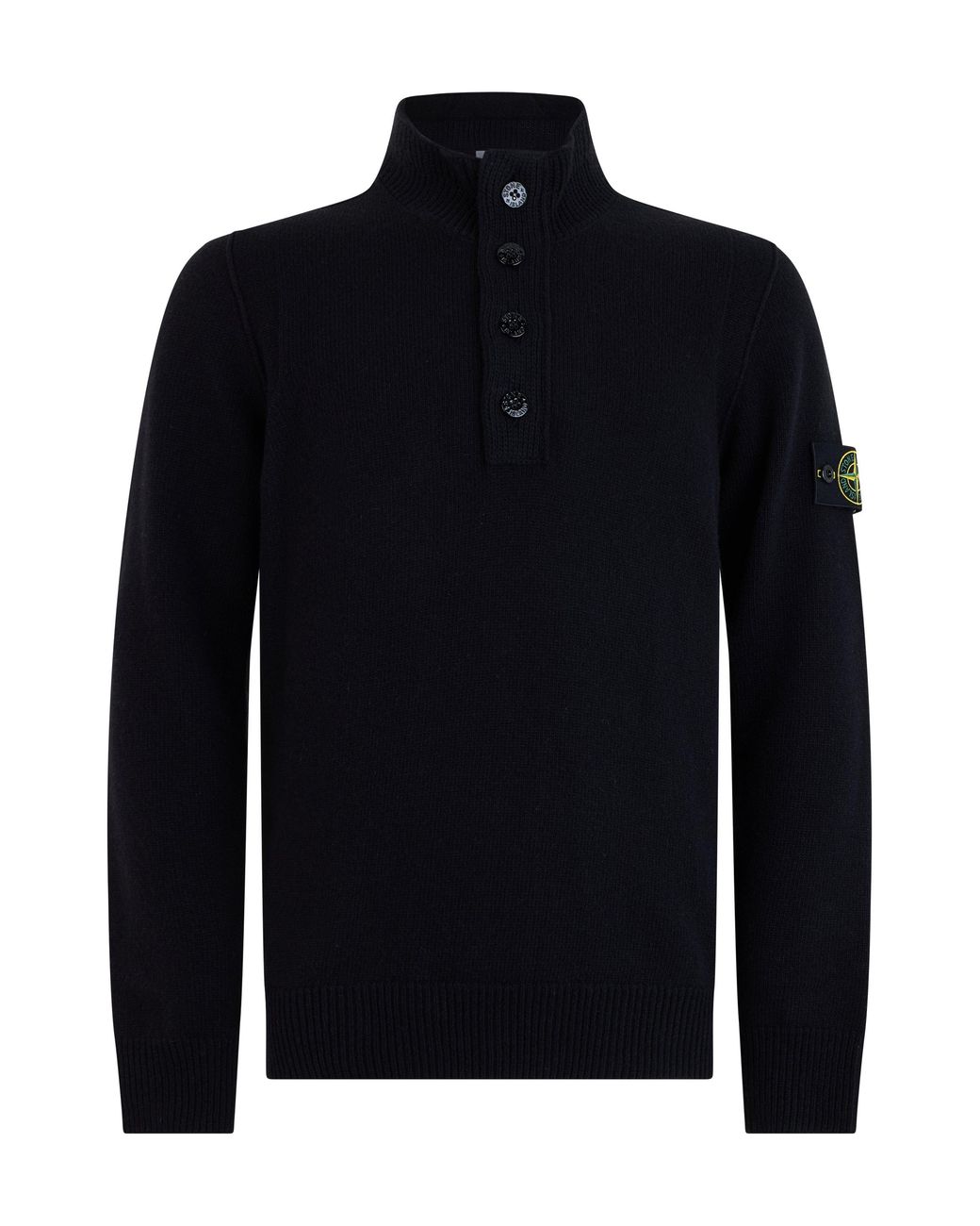 Stone Island Blue High-Neck Sweater Made Of Wool for men