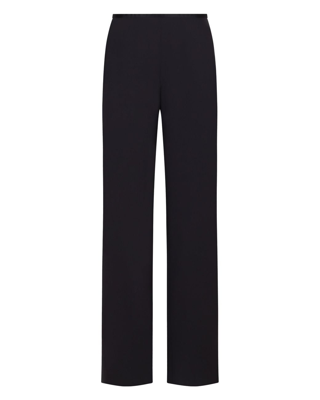 Emporio Armani Blue Crepe Wide-Leg Trousers