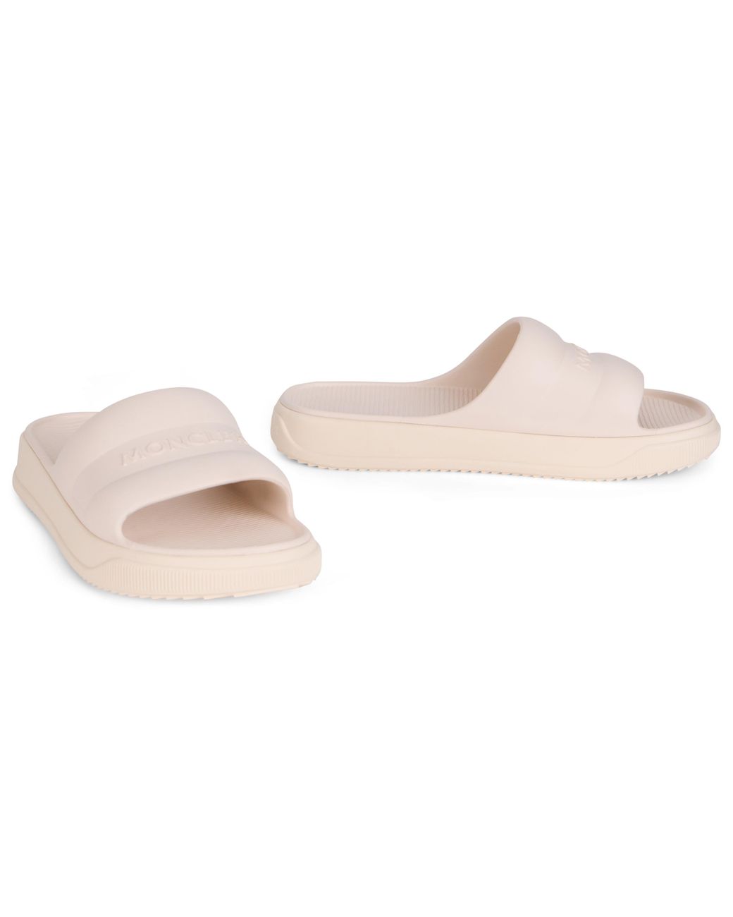 Moncler Natural Slippers With Embossed Logo, Polyvinyl Sandal