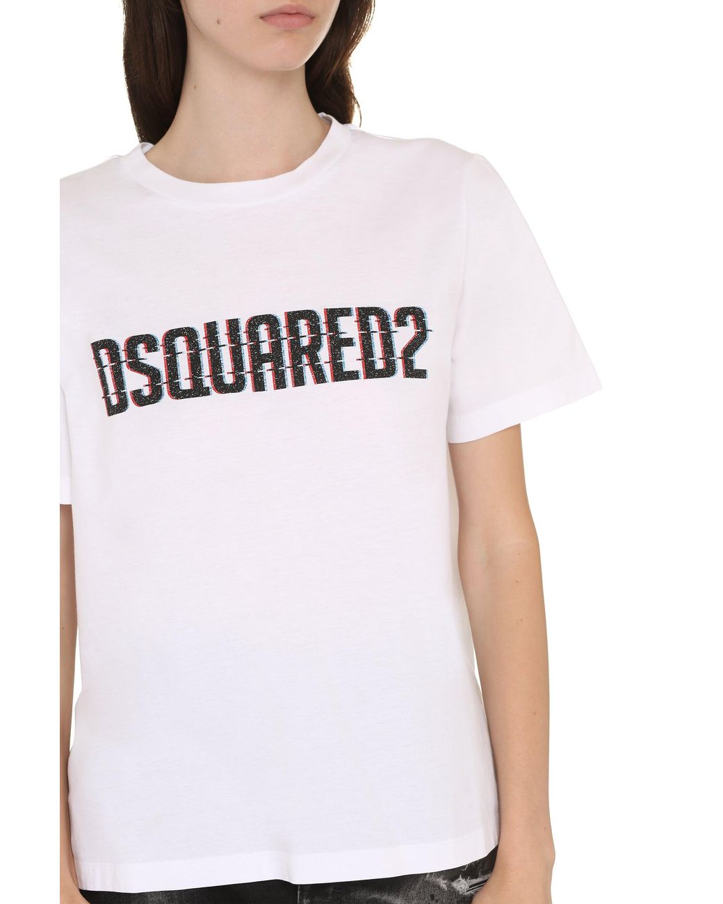 DSquared² White Logo Cotton T-Shirt T-Shirts & Jerseys