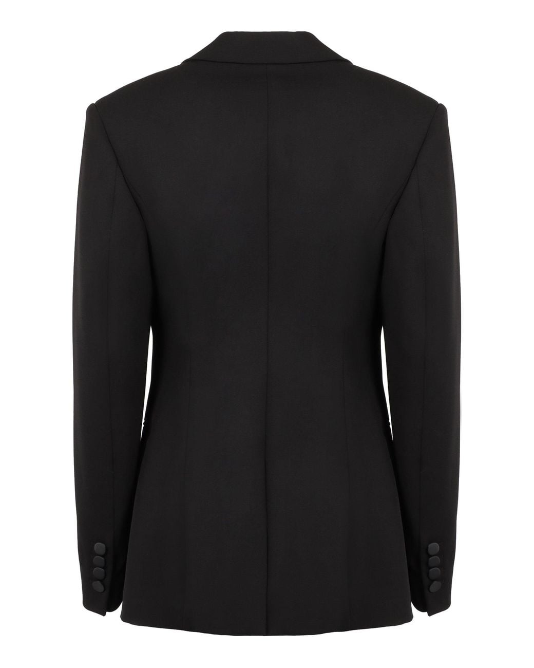 Stella McCartney Black Single-Breasted Curved Hem Blazer