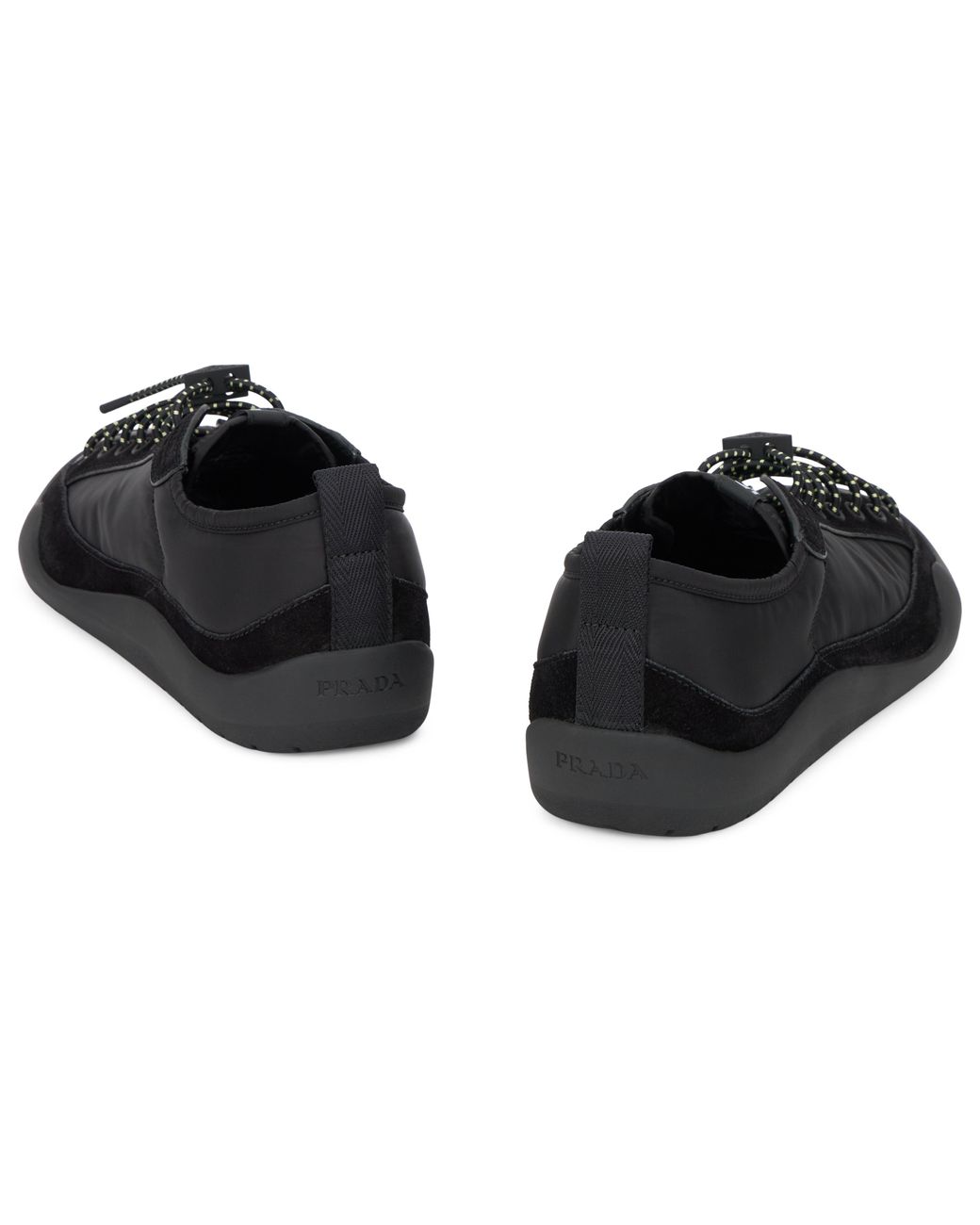 Sneakers con stringhe a contrasto di Prada in Black da Uomo