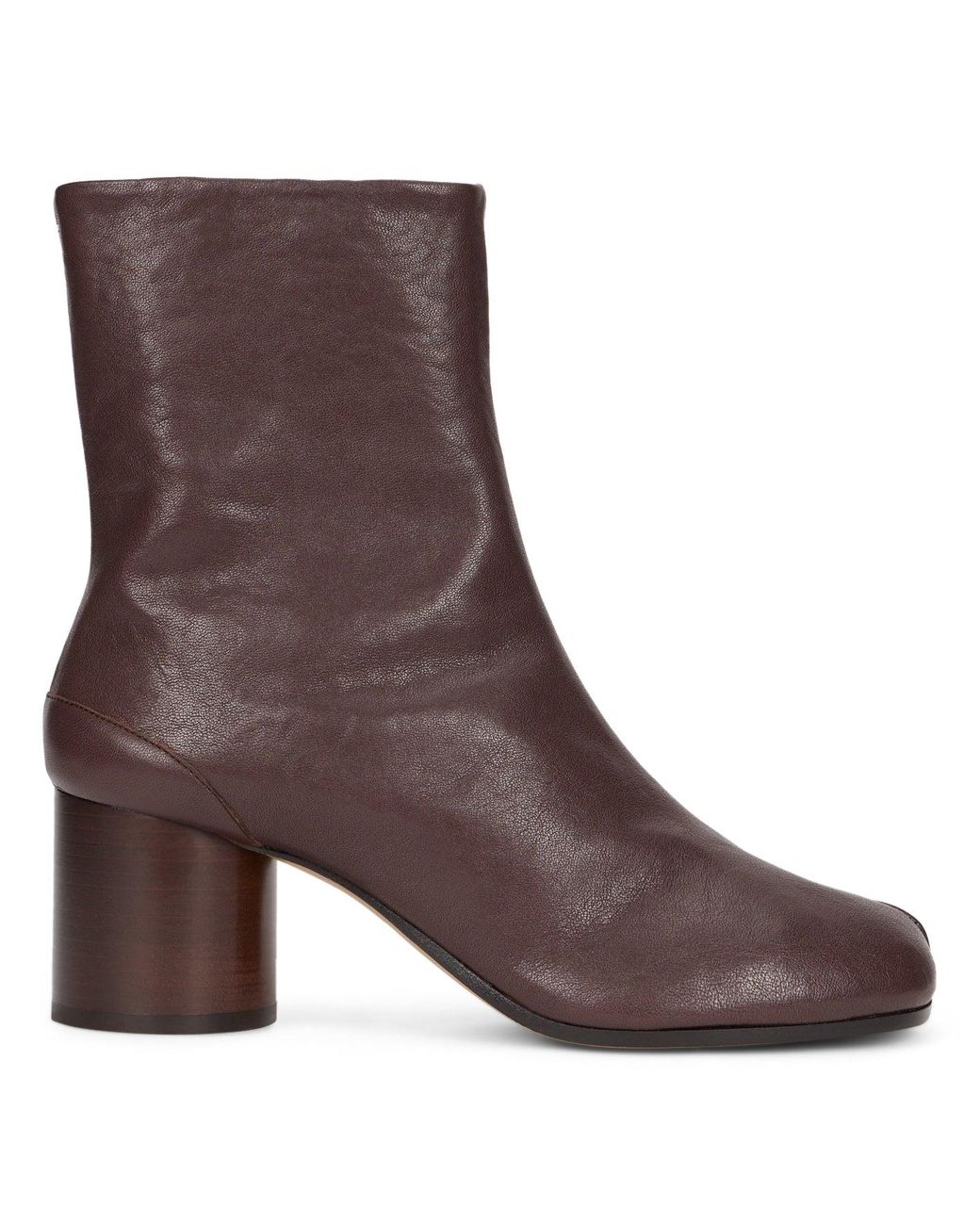 Maison Margiela Brown Tabi Leather Boots Dark Calfskin