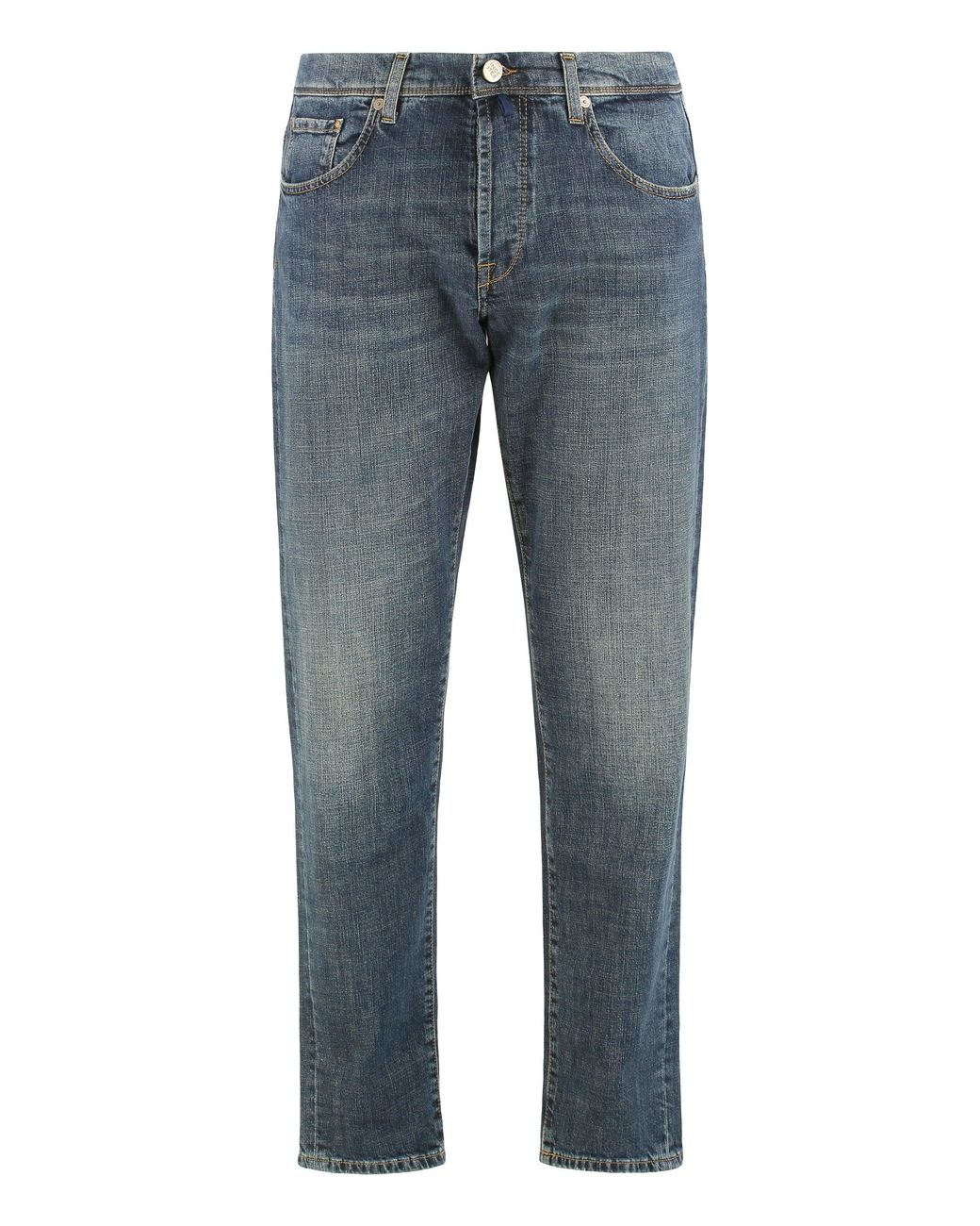 Slowear Blue Slim Fit Jeans With Five Pockets for men