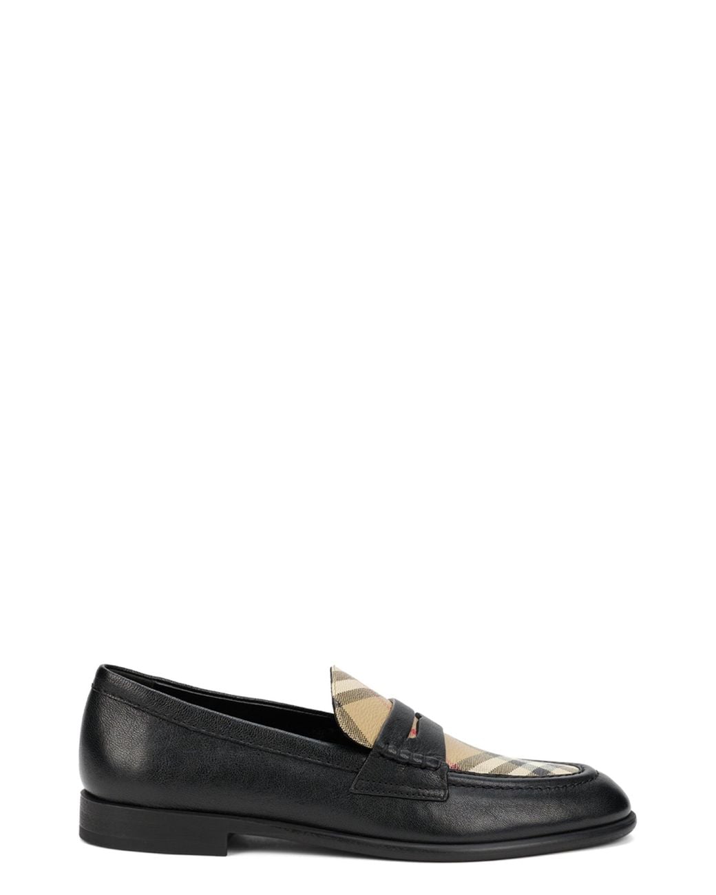 Burberry Black Tartan Moccasin